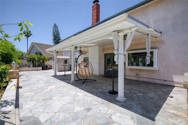 2160 S Hammatt, Anaheim, CA 92802 - view of patio / terrace featuring ceiling fan