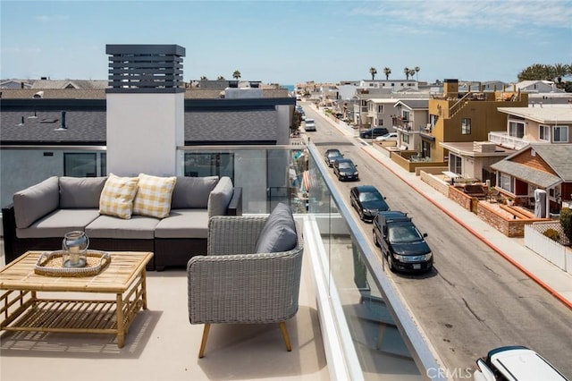 312 35th St, Newport Beach, CA 92663 - balcony featuring an outdoor hangout area and a residential view