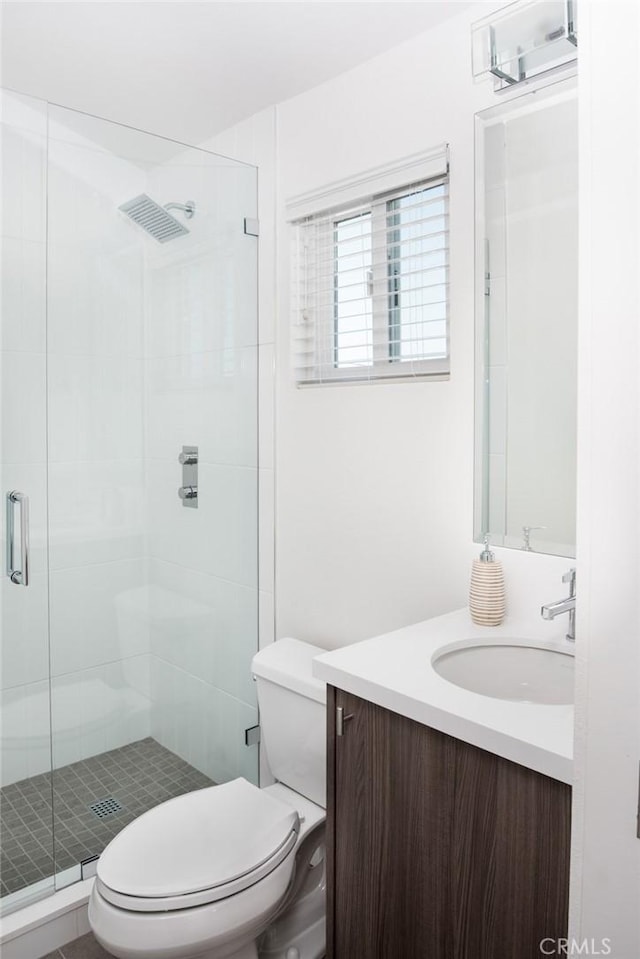 312 35th St, Newport Beach, CA 92663 - bathroom with vanity, toilet, and a stall shower