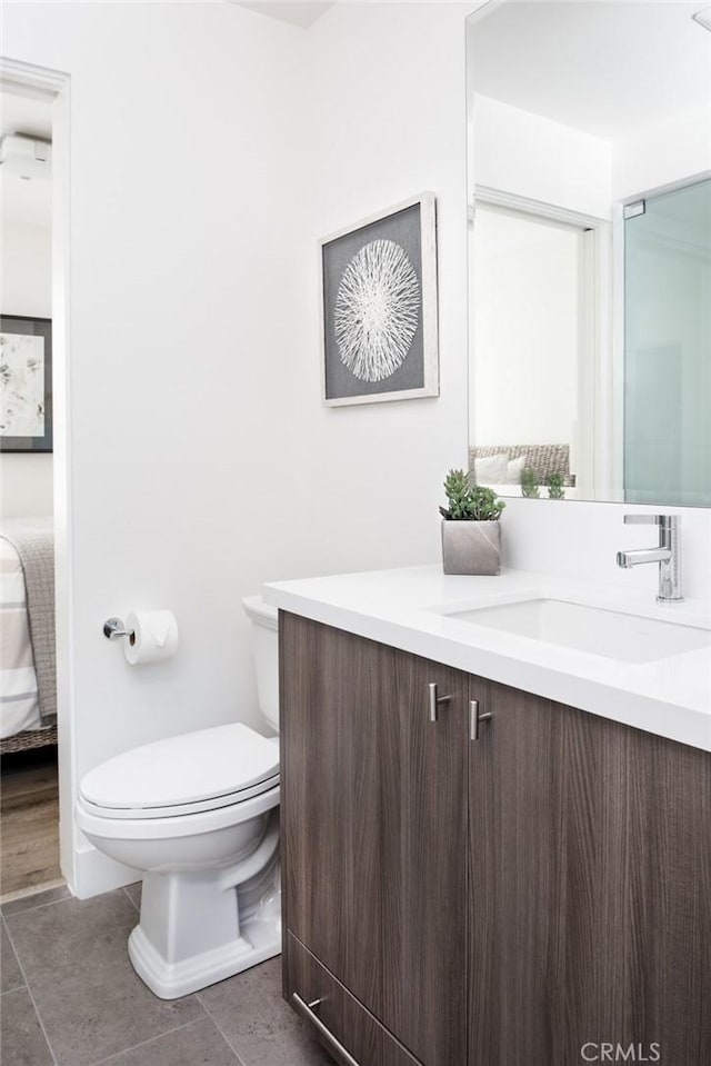 312 35th St, Newport Beach, CA 92663 - ensuite bathroom featuring vanity, toilet, and tile patterned flooring