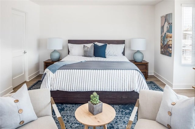 312 35th St, Newport Beach, CA 92663 - bedroom featuring baseboards and wood finished floors