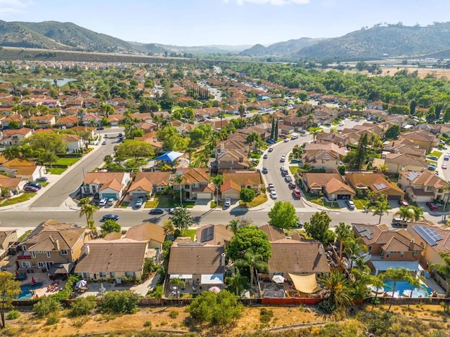 3374 Avocado Vista Ln, Fallbrook, CA 92028 - aerial perspective of suburban area featuring a mountainous background