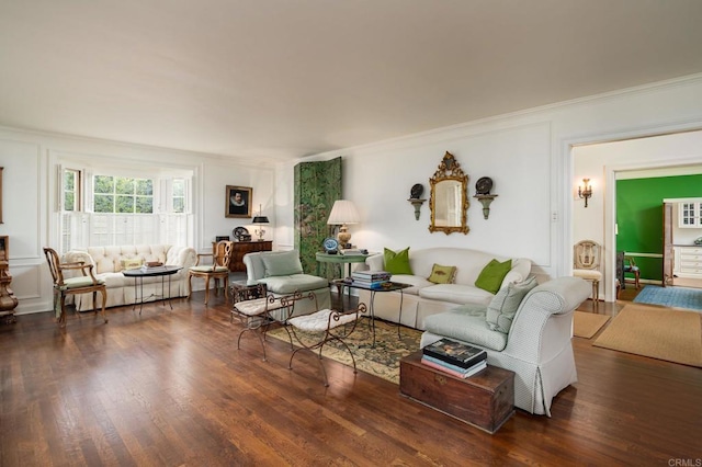 7716 Lookout Dr, La Jolla, CA 92037 - living room with crown molding and wood finished floors