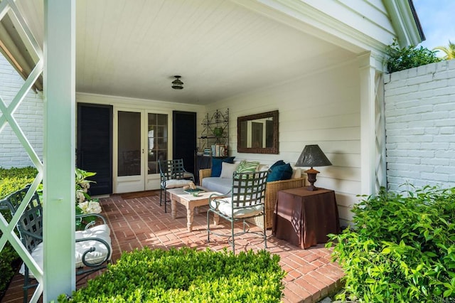 7716 Lookout Dr, La Jolla, CA 92037 - wooden terrace featuring french doors and a patio