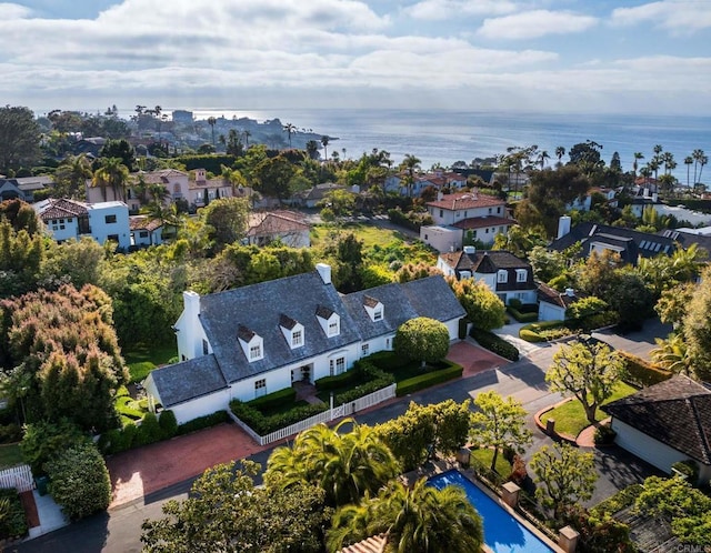 7716 Lookout Dr, La Jolla, CA 92037 - aerial view of residential area with a large body of water