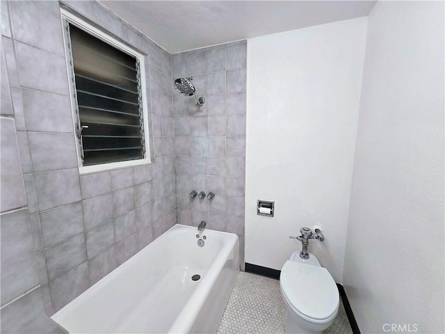 455 E Ocean Blvd Unit 715, Long Beach, CA 90802 - bathroom featuring shower / bath combination and tile patterned floors