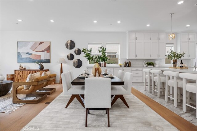 72 Crater, Irvine, CA 92618 - dining space featuring recessed lighting and light wood finished floors