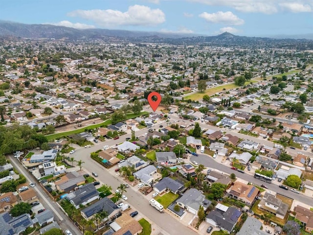 1220 Hoover St, Escondido, CA 92027 - aerial view of property and surrounding area with mountains and nearby suburban area
