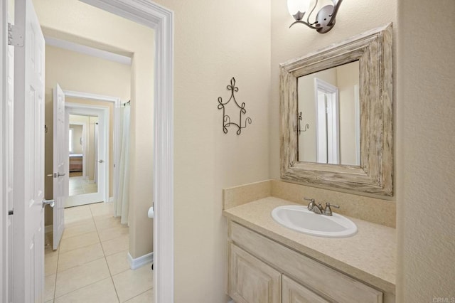 2185 Twain Ave, Carlsbad, CA 92008 - bathroom with tile patterned flooring and vanity