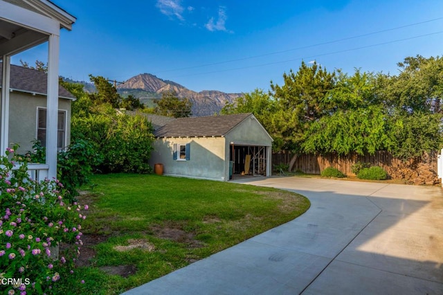1736 Craig Ave, Altadena, CA 91001 - view of yard featuring a mountain view and an outdoor structure
