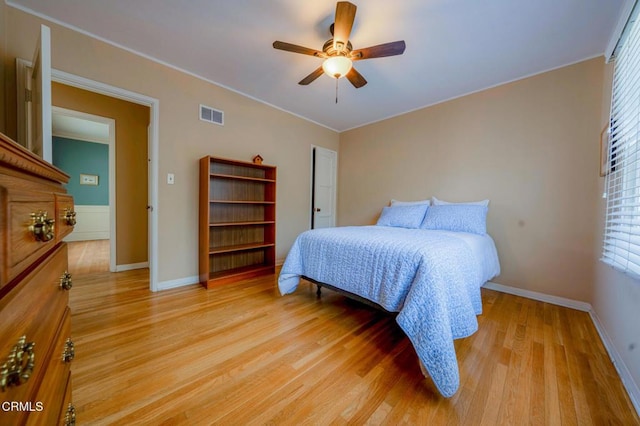 1736 Craig Ave, Altadena, CA 91001 - bedroom with light wood finished floors and ceiling fan