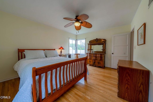 1736 Craig Ave, Altadena, CA 91001 - bedroom featuring light wood finished floors and a ceiling fan