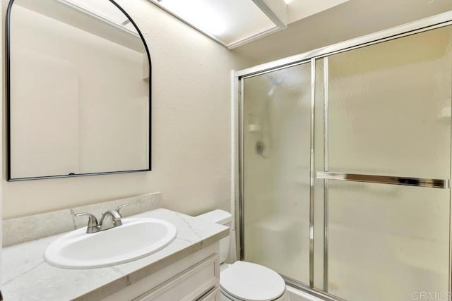 10264 Michala Pl, Santee, CA 92071 - full bath featuring a shower stall, vanity, and toilet