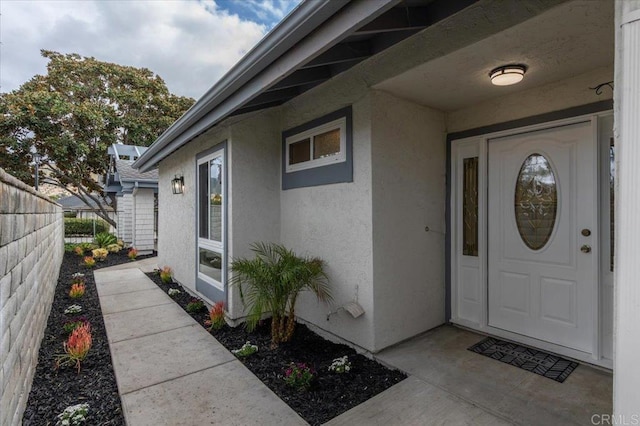 1208 Via Viento Suave, San Marcos, CA 92078 - property entrance with stucco siding