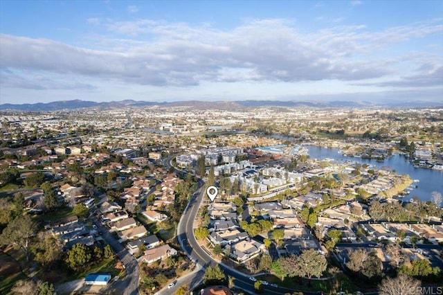 1208 Via Viento Suave, San Marcos, CA 92078 - aerial view of property's location featuring nearby suburban area and a mountain backdrop