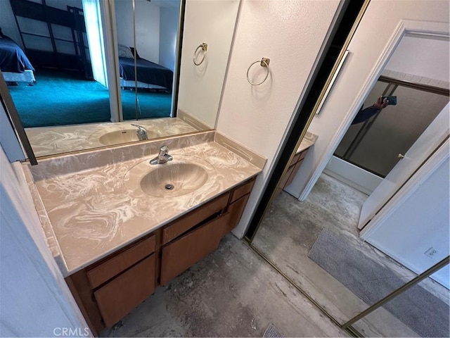 37824 Queensboro Ct, Palmdale, CA 93552 - bathroom with vanity and concrete flooring