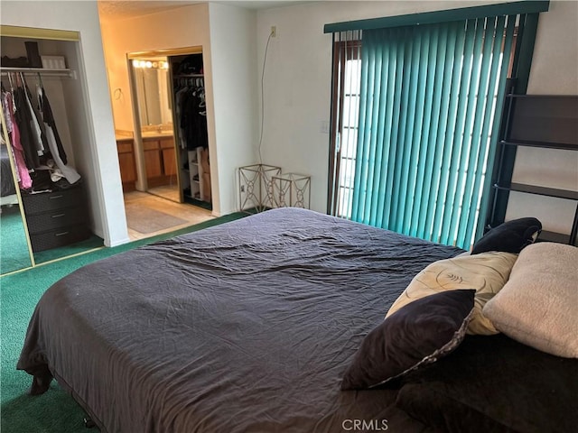 37824 Queensboro Ct, Palmdale, CA 93552 - bedroom featuring carpet flooring, a closet, and ensuite bath