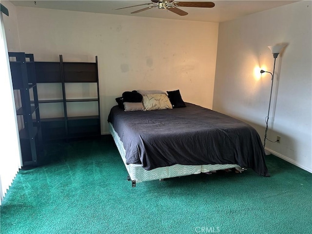 37824 Queensboro Ct, Palmdale, CA 93552 - bedroom featuring carpet, baseboards, and ceiling fan