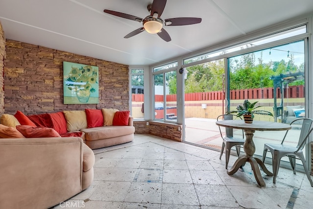 2818 W 166th St, Torrance, CA 90504 - sunroom / solarium with stone tile floors