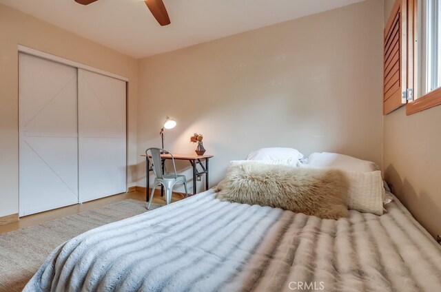 2818 W 166th St, Torrance, CA 90504 - bedroom with a closet and ceiling fan
