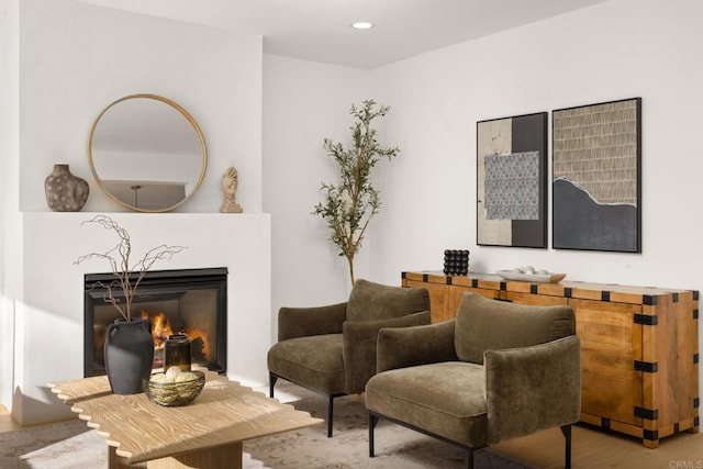 3852 Bledsoe Ave, Los Angeles, CA 90066 - living room with a lit fireplace, recessed lighting, and light wood-style floors