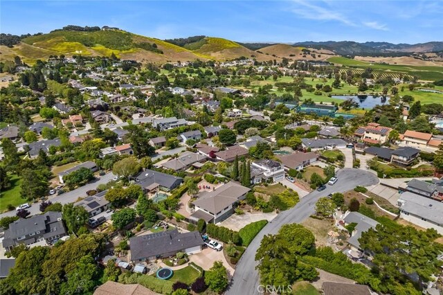 6058 Joan Pl, San Luis Obispo, CA 93401 - aerial view of property's location featuring nearby suburban area and a water and mountain view