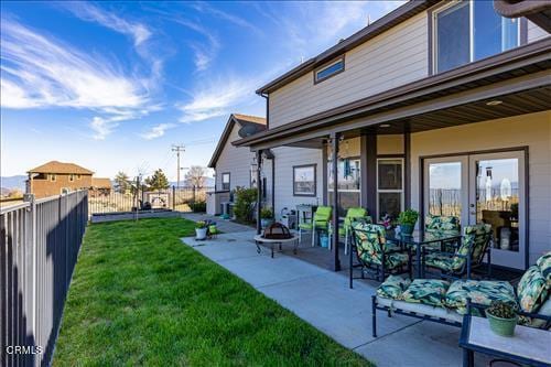 26941 Stirrup Way, Tehachapi, CA 93561 - view of yard with a patio and an outdoor fire pit