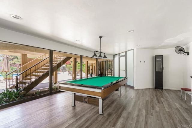 5700 Baltimore Dr Unit 134, La Mesa, CA 91942 - game room with healthy amount of natural light, wood finished floors, billiards table, and baseboards