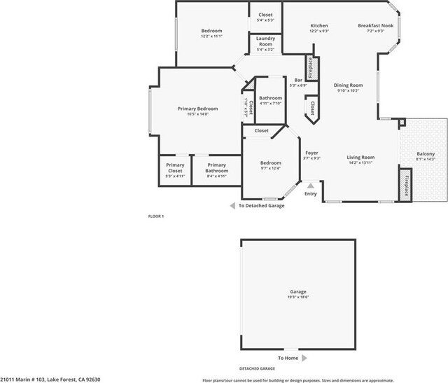 21011 Marin Unit 103, Lake Forest, CA 92630 - view of property floor plan