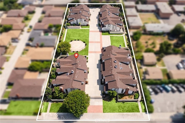 11636 Lambert Ave Unit 12, El Monte, CA 91732 - aerial perspective of suburban area with property boundaries highlighted
