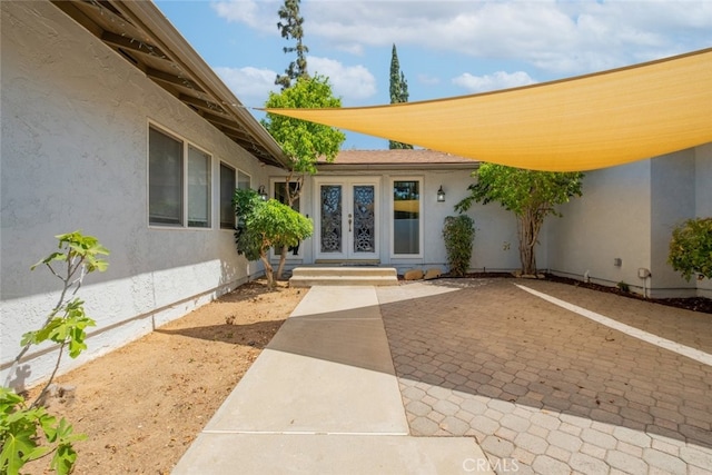 19941 Hiawatha St, Chatsworth, CA 91311 - entrance to property with french doors and stucco siding