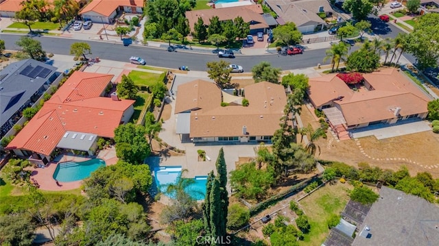 19941 Hiawatha St, Chatsworth, CA 91311 - aerial view of residential area featuring a pool