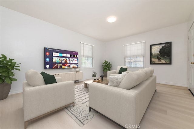 525 W Markland Dr, Monterey Park, CA 91754 - living room with light wood-type flooring and baseboards