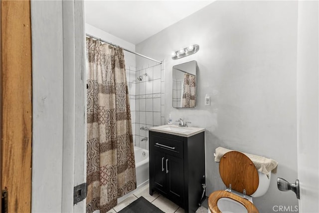 11909 Lowemont St, Norwalk, CA 90650 - full bathroom featuring vanity, shower / bath combination with curtain, and tile patterned floors