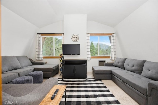 2320 Maplewood Way, Pine Mountain Club, CA 93222 - carpeted living area featuring plenty of natural light and lofted ceiling