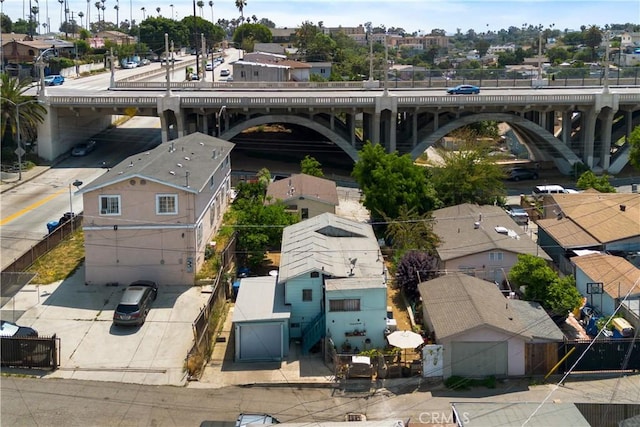 3339 E 4th St, Los Angeles, CA 90063 - aerial perspective of suburban area with a notable bridge