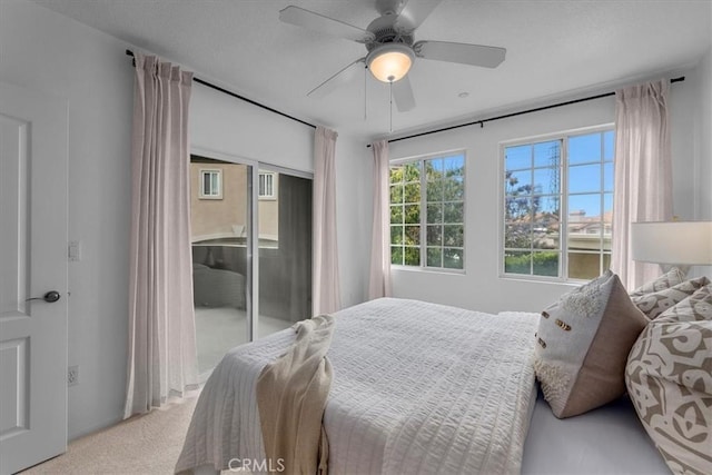 2750 Artesia Blvd Unit 337, Redondo Beach, CA 90278 - bedroom with light colored carpet and ceiling fan