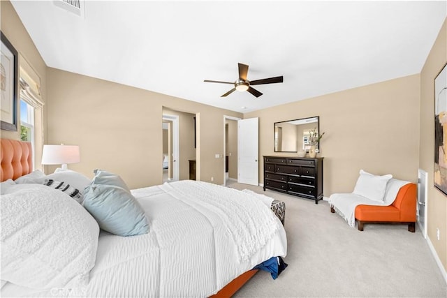 103 Sparrow, Irvine, CA 92618 - bedroom with light colored carpet, baseboards, and a ceiling fan
