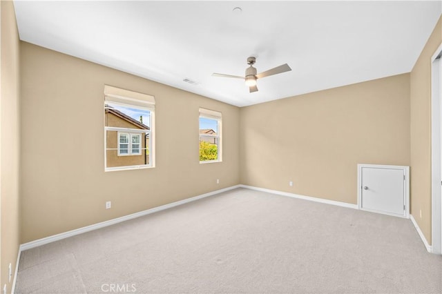 103 Sparrow, Irvine, CA 92618 - unfurnished room with baseboards, ceiling fan, and light colored carpet