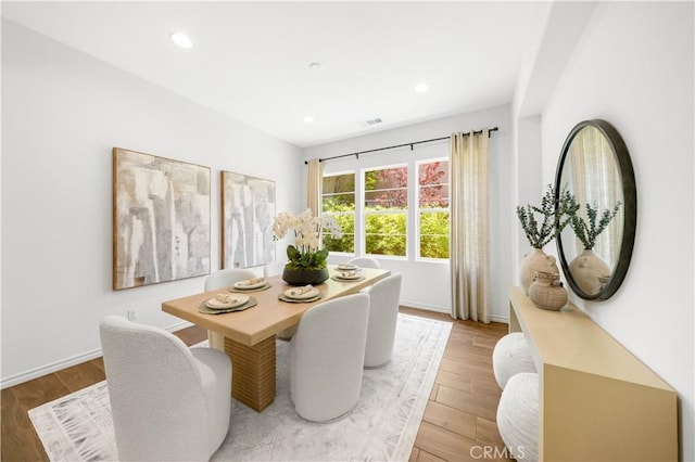 103 Sparrow, Irvine, CA 92618 - dining space featuring light wood finished floors, recessed lighting, and baseboards