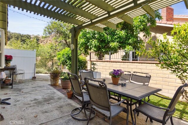2482 Limestone Ct, Chino Hills, CA 91709 - view of patio / terrace with a pergola and outdoor dining area