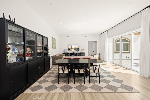 1279 Waterbrook Cir, Walnut, CA 91789 - dining space with light wood-style flooring and recessed lighting