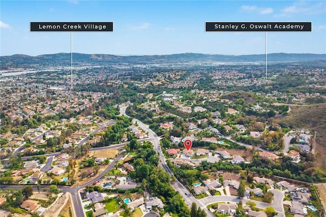 1279 Waterbrook Cir, Walnut, CA 91789 - aerial view of property and surrounding area with a mountain backdrop