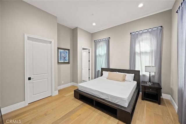 1279 Waterbrook Cir, Walnut, CA 91789 - bedroom featuring light wood-style flooring, baseboards, and recessed lighting