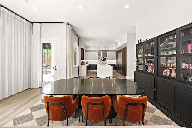 1279 Waterbrook Cir, Walnut, CA 91789 - dining area with recessed lighting and light wood-style floors