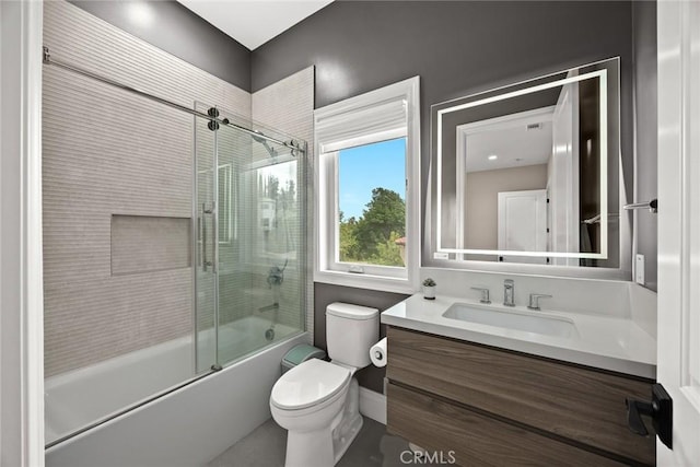 1279 Waterbrook Cir, Walnut, CA 91789 - full bath with toilet, vanity, and shower / bath combination with glass door