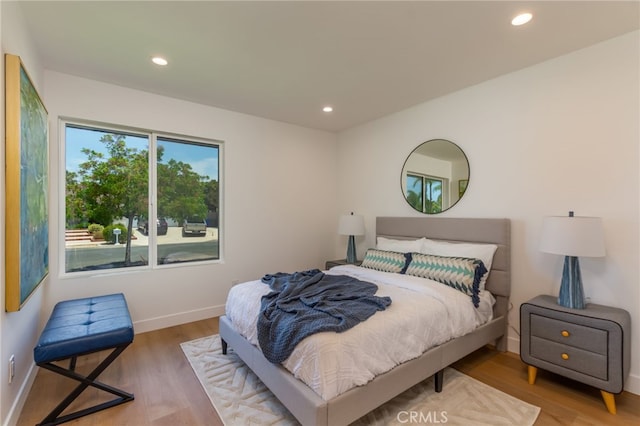 876 Ballina Ct, Newbury Park, CA 91320 - bedroom featuring light wood-style floors, baseboards, and recessed lighting