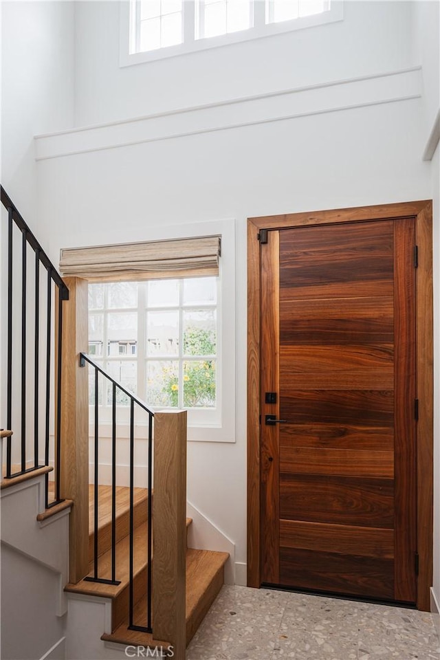 425 Tustin Ave, Newport Beach, CA 92663 - foyer entrance featuring stairs and a sauna