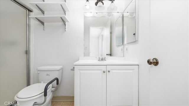 3649 Glendon Ave Unit 202, Los Angeles, CA 90034 - full bath featuring toilet, vanity, and a shower with shower door
