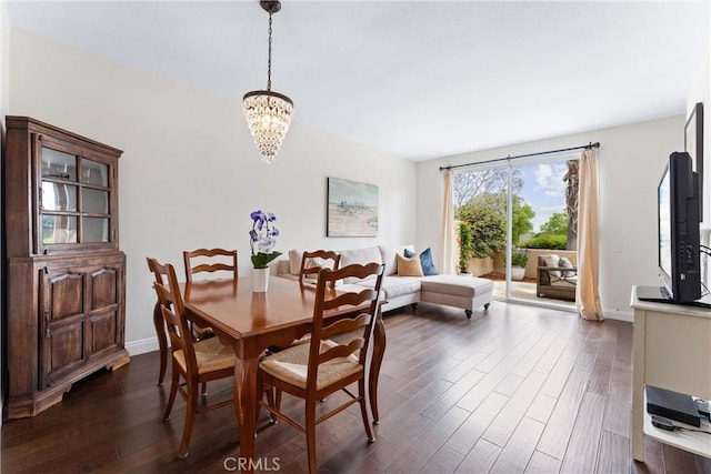 3 Fleurance St, Laguna Niguel, CA 92677 - dining room with dark wood-style flooring and a chandelier